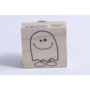 Little Ghost, Cute Smiling Monster, Halloween, Message Stamp, Holiday Greetings